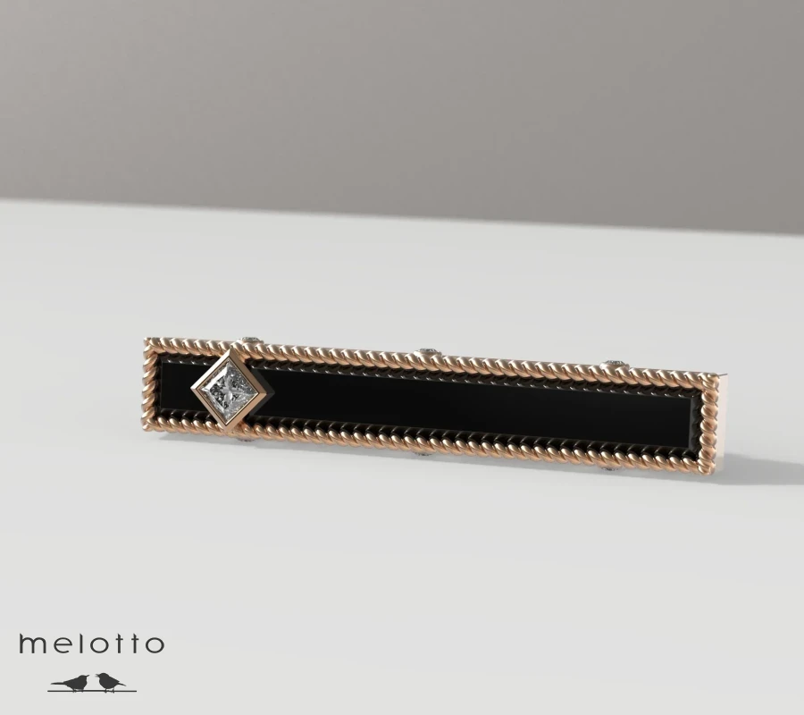 Зажим для галстука с бриллиантами