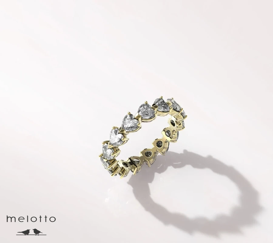 Женское обручальное кольцо «Diamond heart»