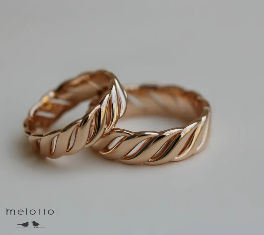 Обручальные кольца «Плетеная коса»