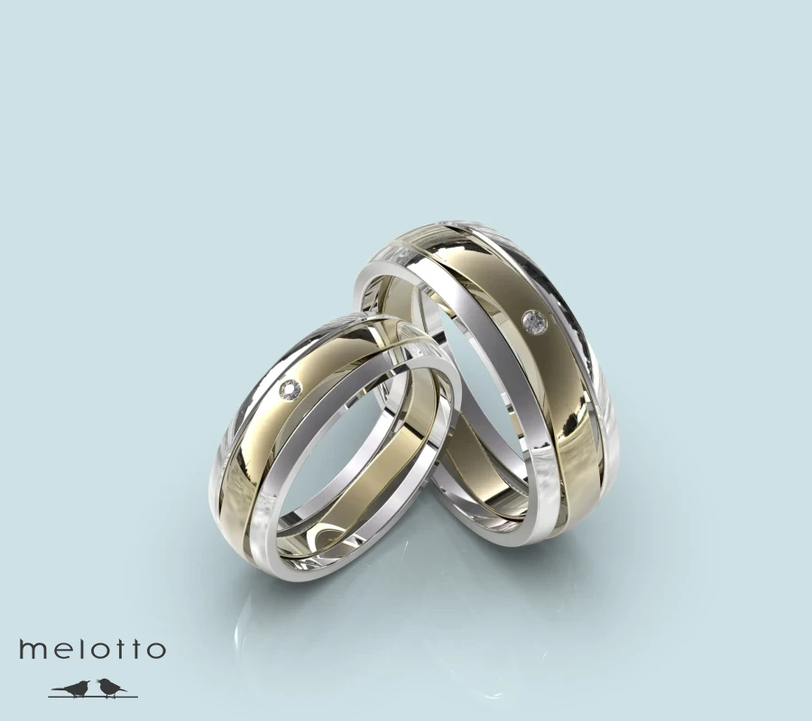 Обручальные кольца «Two colors gold»