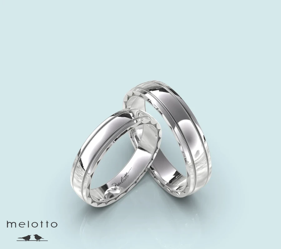 Глянцевые обручальные кольца