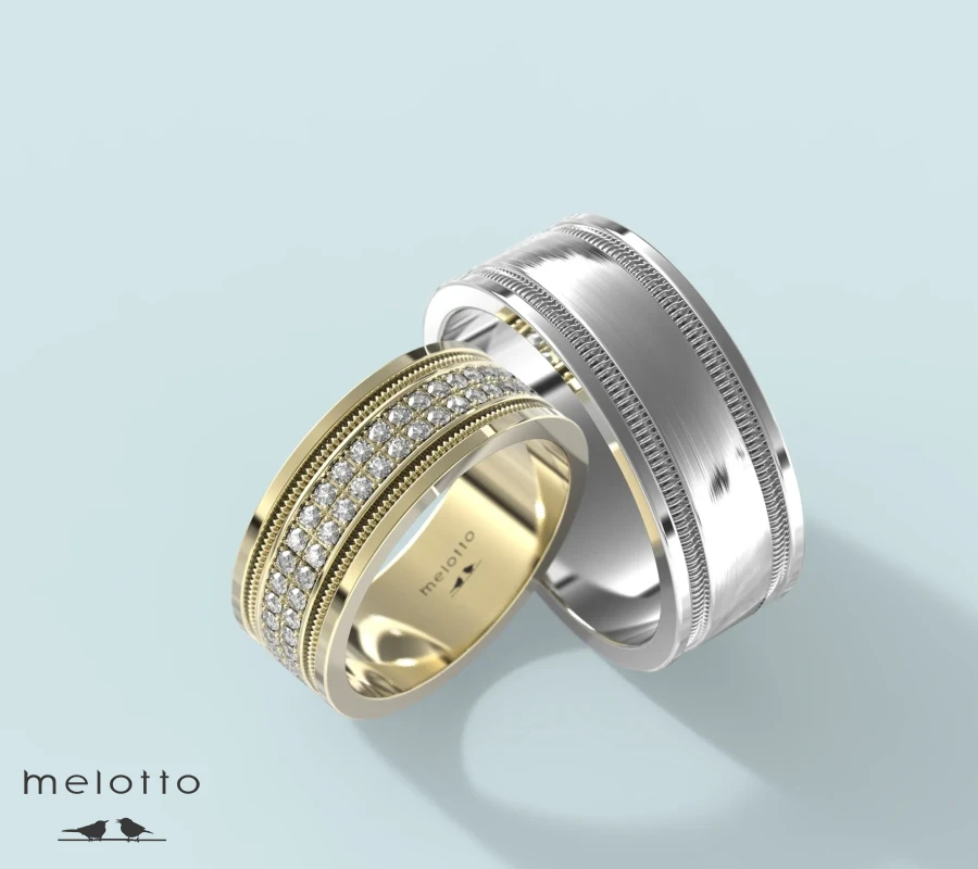 Широкие обручальные кольца «Рим»