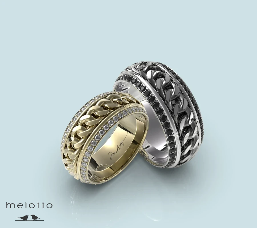 Обручальные кольца «Diamond chain»