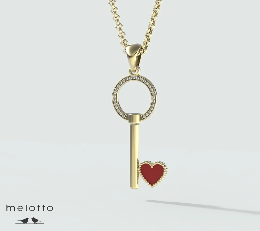 Кулон «Золотой ключик от ее сердца»
