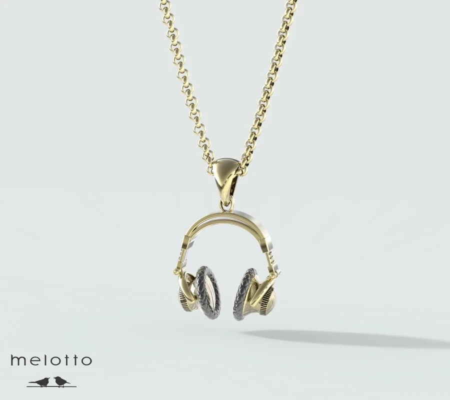 Кулон «Золотые наушники»