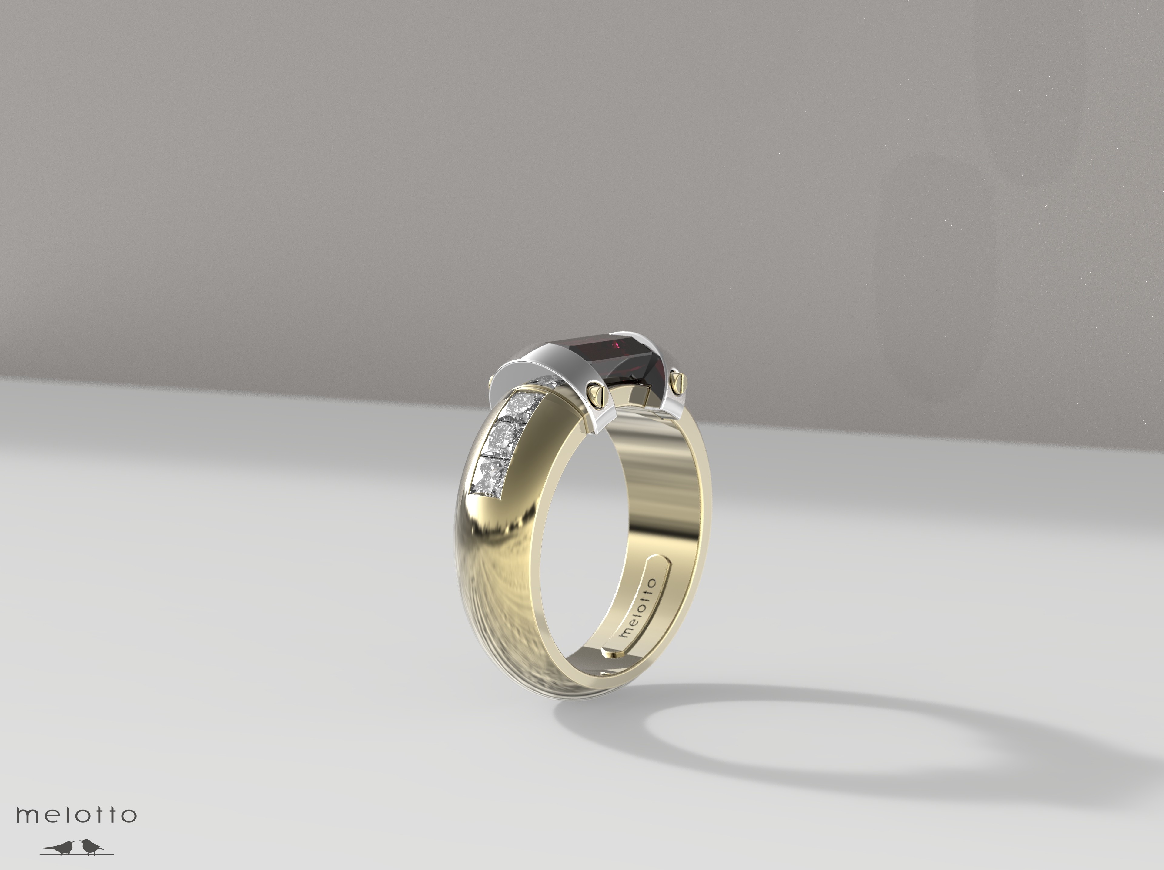 Мужская золотая печатка на мизинец