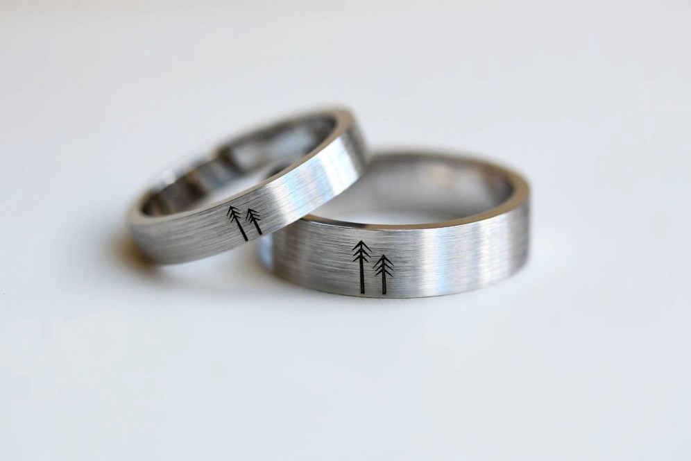 Обручальные кольца из белого золота
