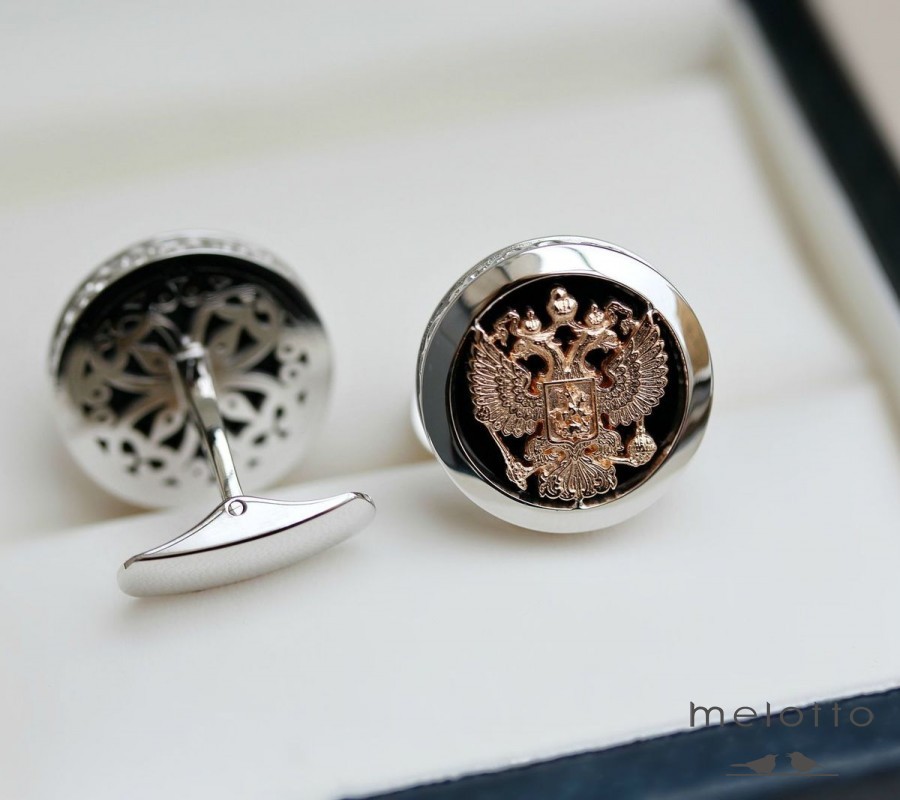 Запонки с гербом России