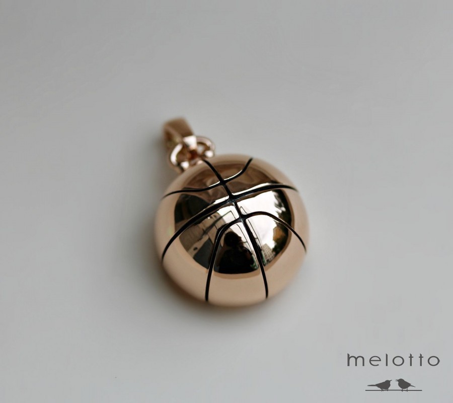 Мужской кулон Баскетбольный мяч из золота