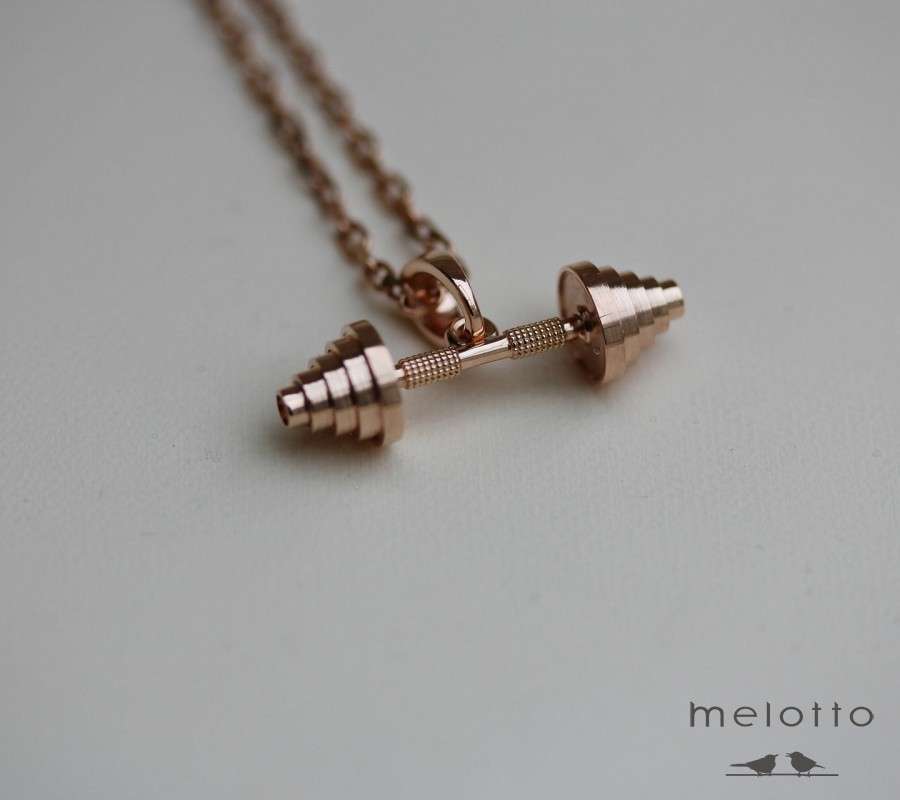 Золотой кулон Штанга из золота