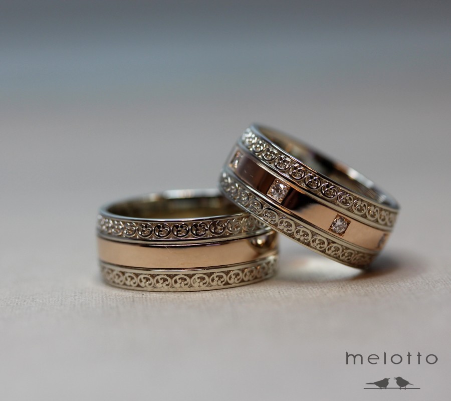 Винтажные массивные обручальные кольца