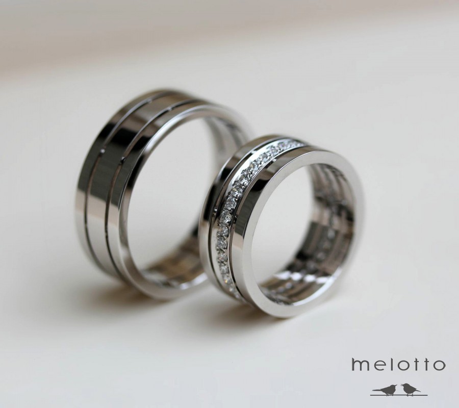 Обручальные кольца из белого золота