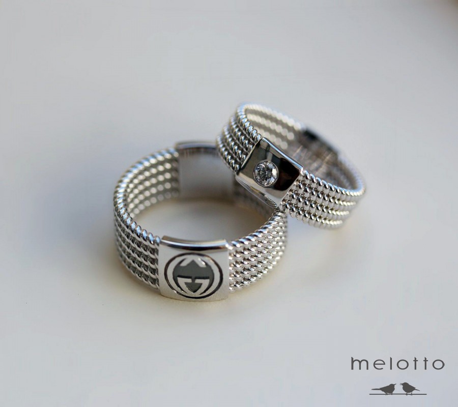 Обручальные кольца с логотипом Гуччи