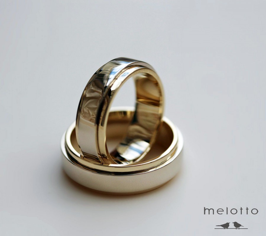 Массивные обручальные кольца из золота