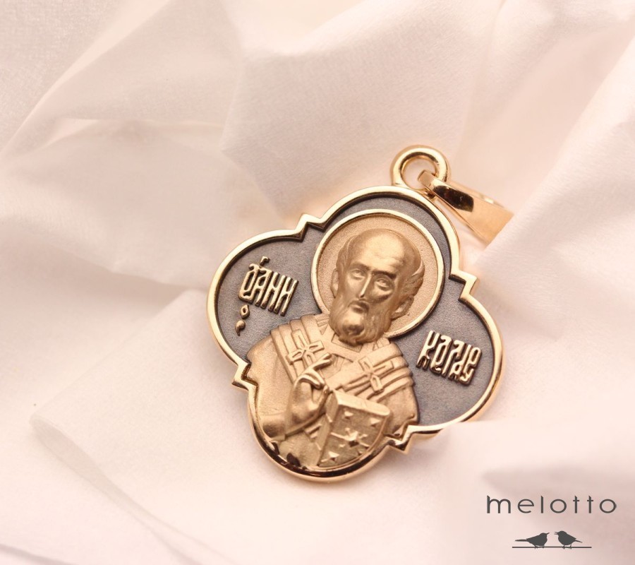 Мужская золотая иконка