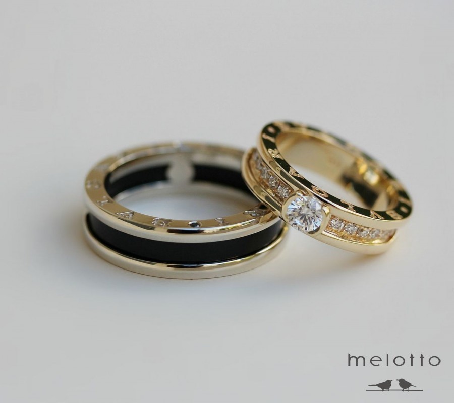 Обручальные кольца по дизайну заказчиков Булгари