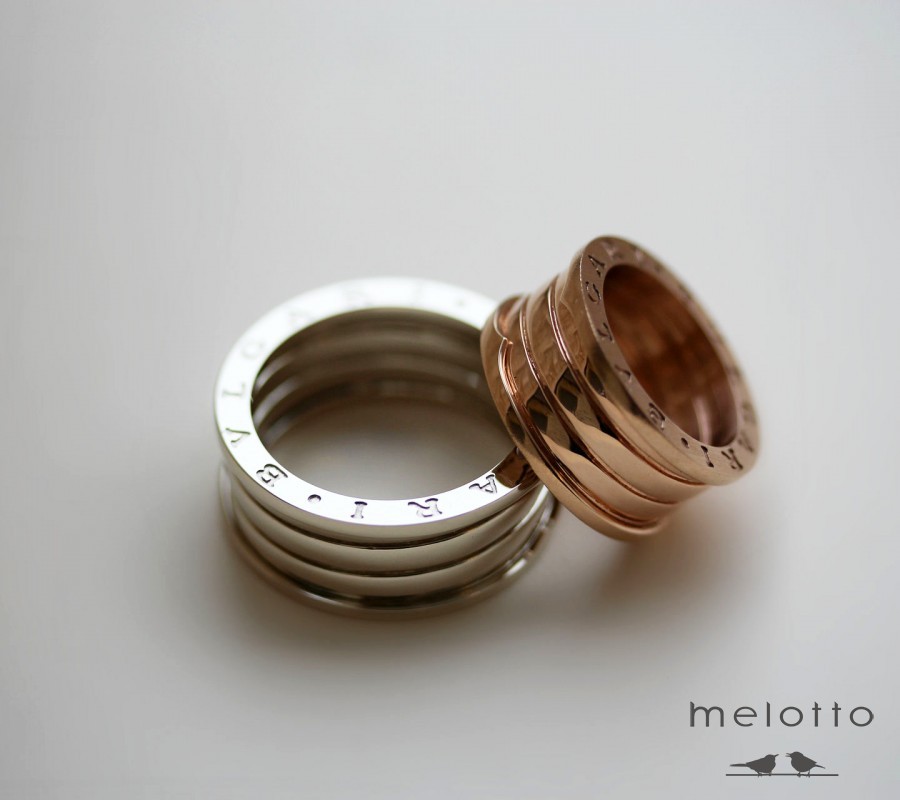 Широкие кольца из золота Bvlgari