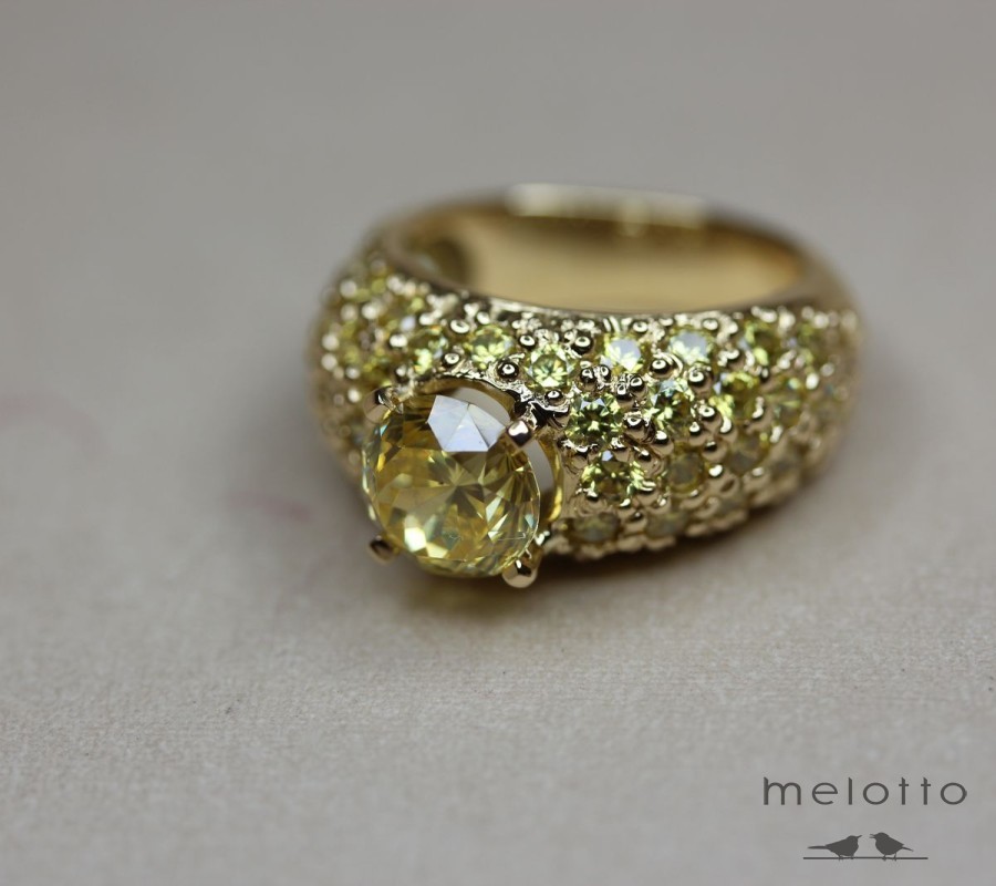 Кольцо с цитринами