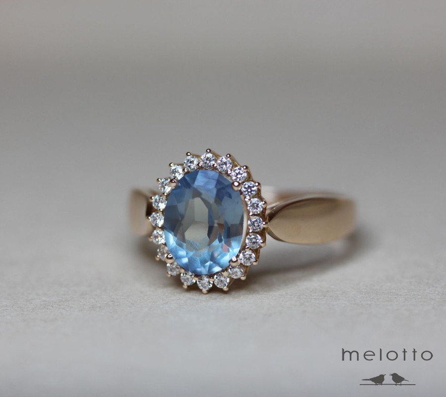 Кольцо с топазом