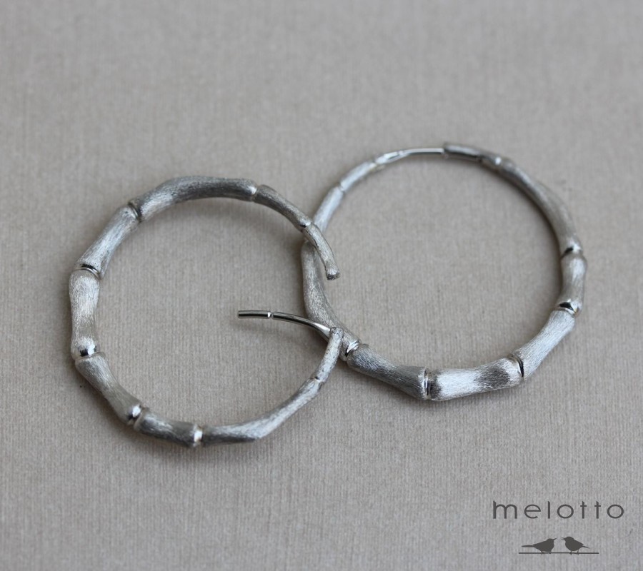 сережки золотые Бамбук