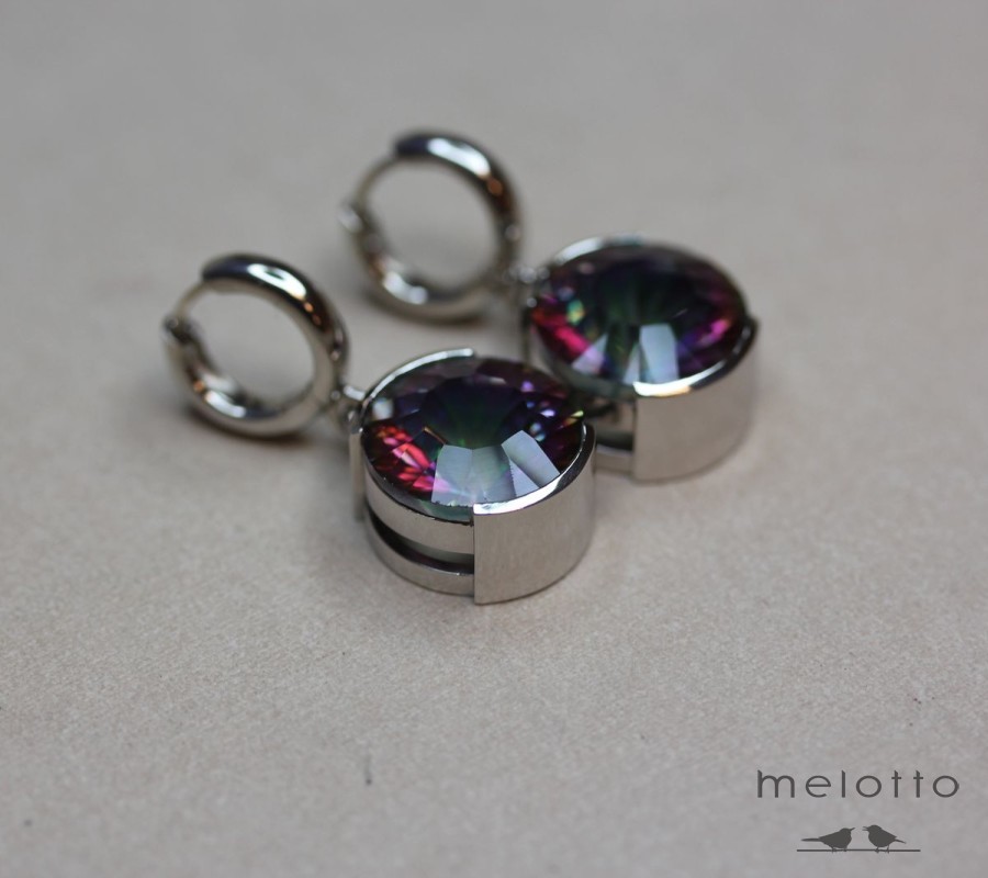 сережки с гранатами