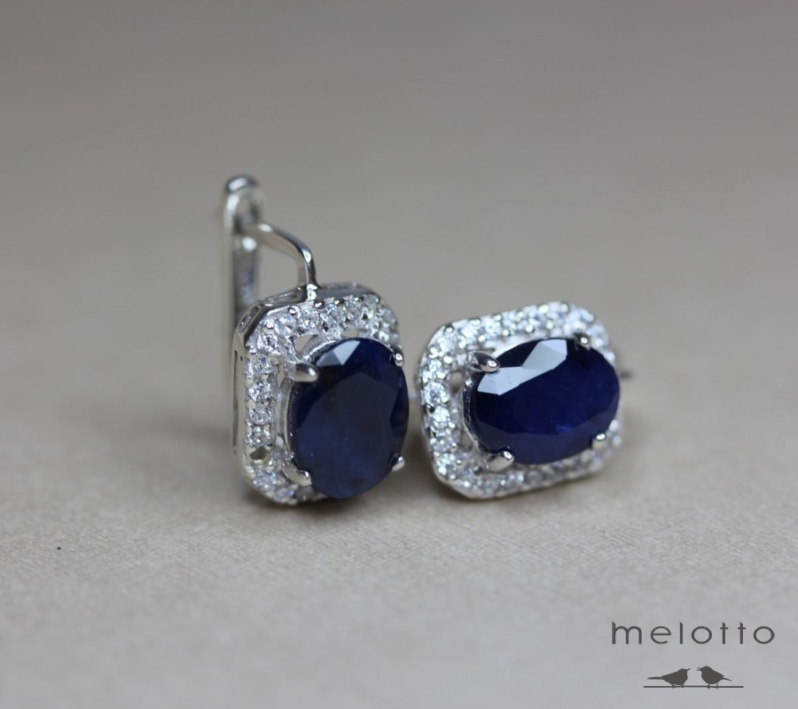 Сережки с сапфирами
