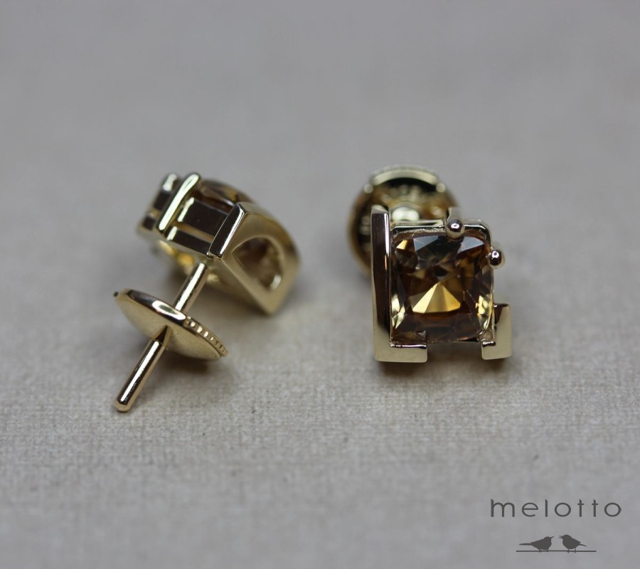 сережки с цитринами